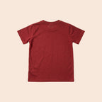 Maroon Peanut Cotton T-Shirt for Kids