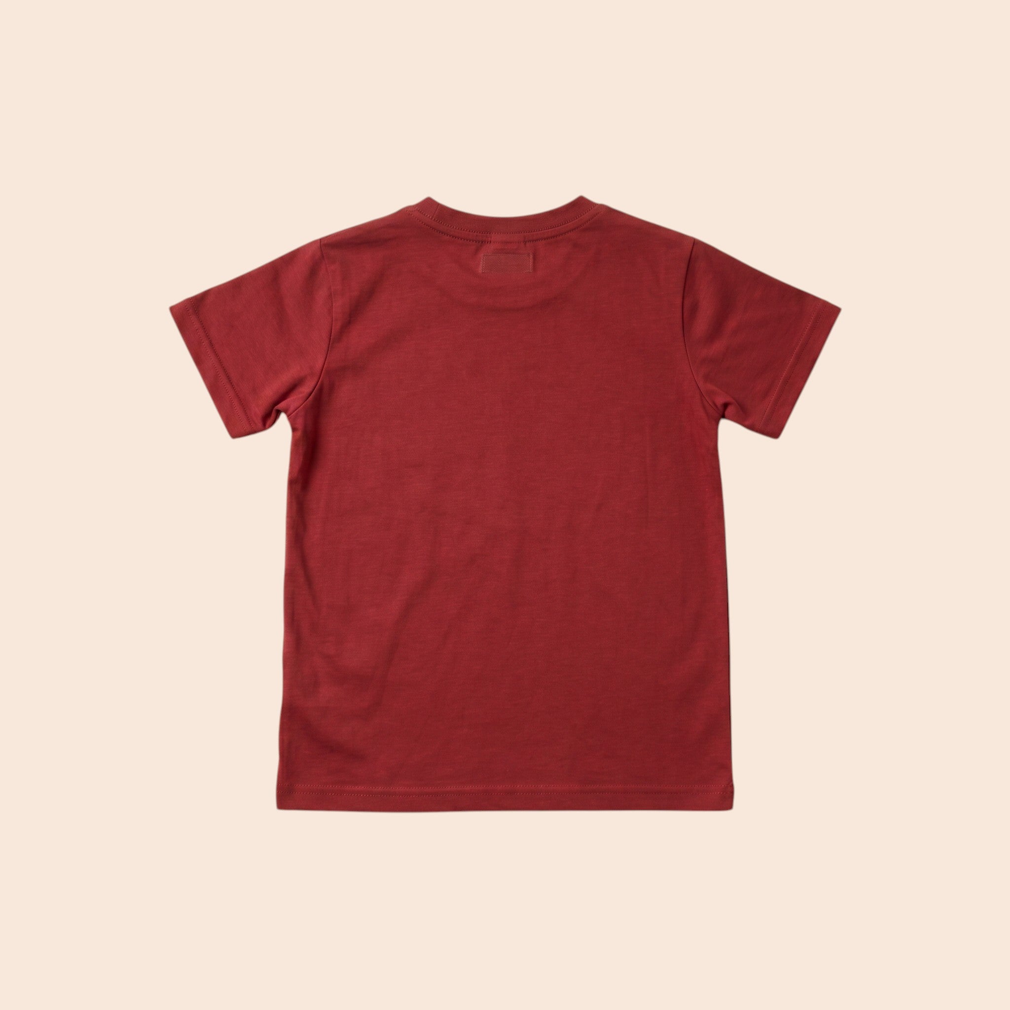 Maroon Peanut Cotton T-Shirt for Kids