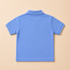 Powder Blue Cotton Polo Shirt for Kids