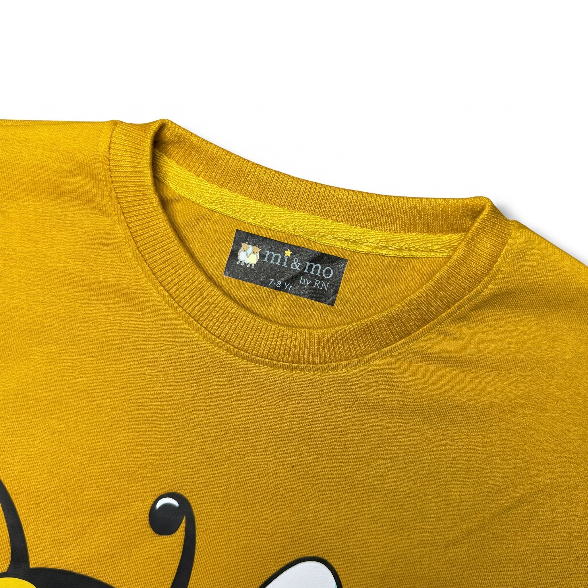 The Learning Bee Tee Mustard Graphic Cotton T-Shirt for Kids