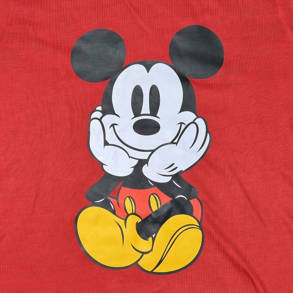 Mickey Mouse Red Graphic Cotton T-Shirt for Kids