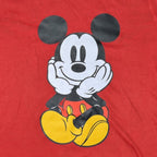 Mickey Mouse Red Graphic Cotton T-Shirt for Kids