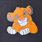 Black Lion Simba Graphic Black Cotton T-Shirt for Kids