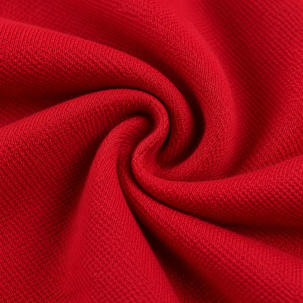 Hot Red Cotton Polo Shirt for Kids