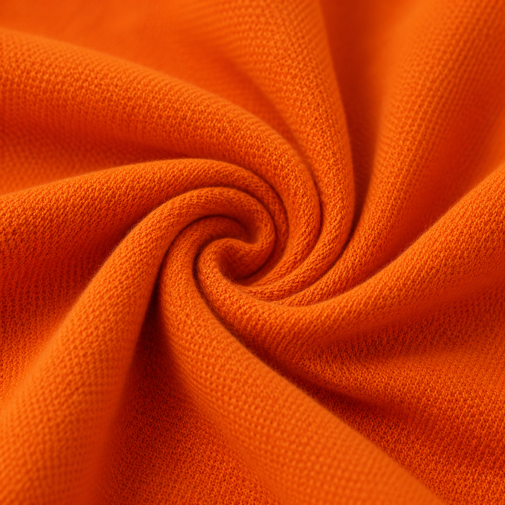 Pumpkin Orange Cotton Polo Shirt for Kids