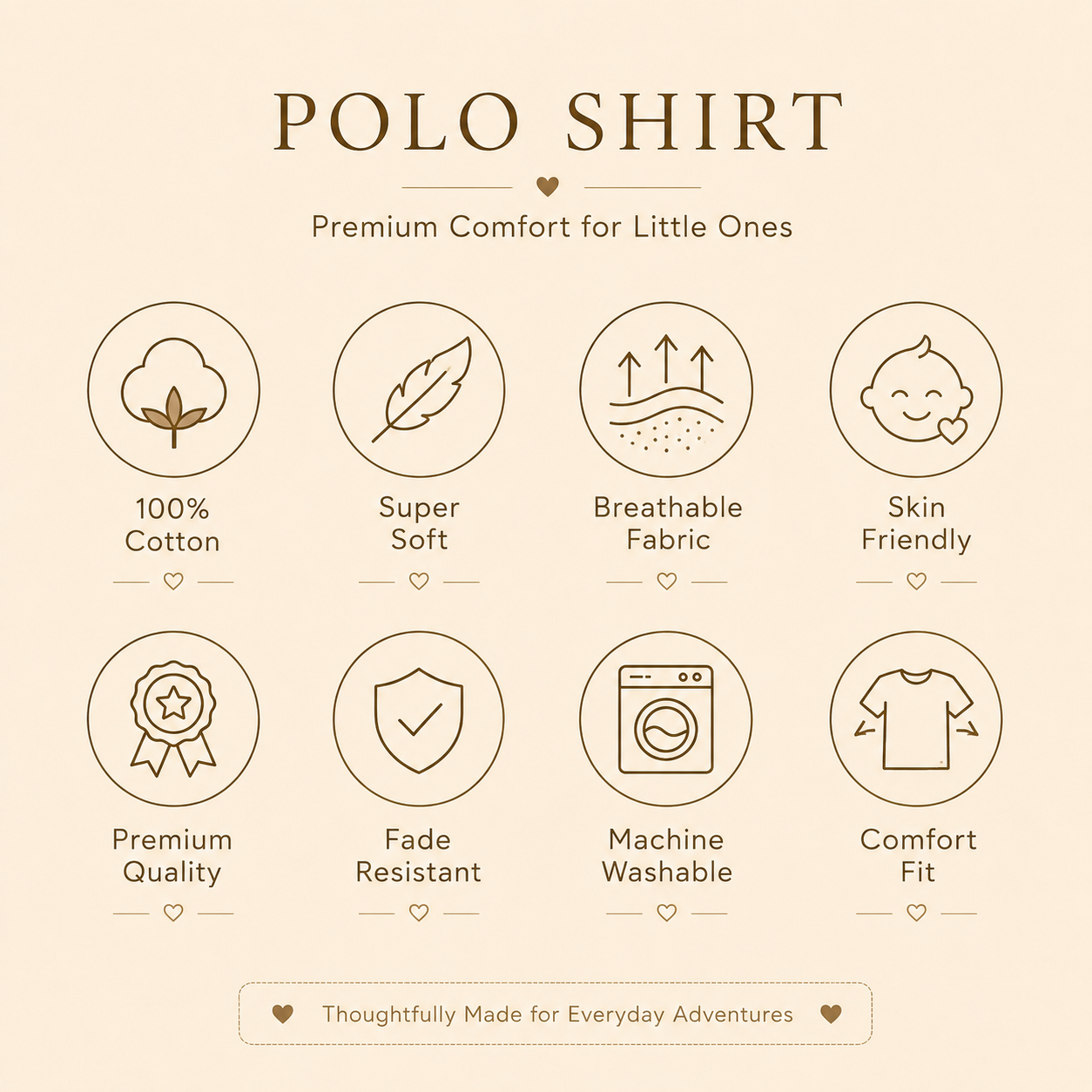 Deep Green Cotton Polo Shirt for Kids