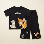 Bambi Pair Black T-Shirt & Trouser Set for Kids