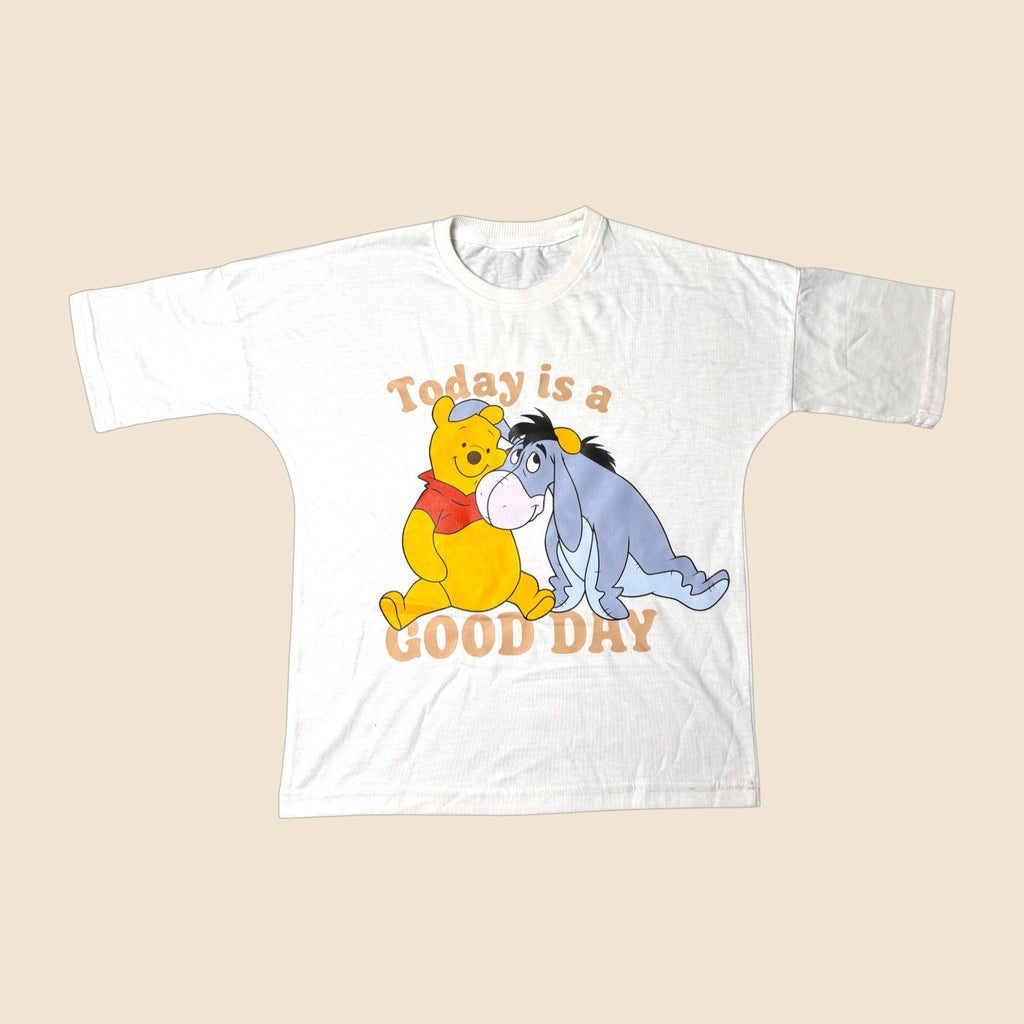 Today Is a Good Day Classic White Graphic T-Shirt for Kids