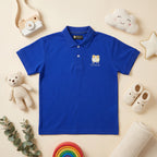Tint Blue Cotton Polo Shirt for Kids