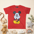 Mickey Mouse Red Graphic Cotton T-Shirt for Kids