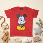 Mickey Mouse Red Graphic Cotton T-Shirt for Kids