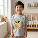 Heather Grey Jungle Book Graphic Cotton T-Shirt for Kids