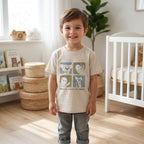 Nature Makes Me Happy Creamy Beige Graphic T-Shirt for Kids