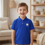 Tint Blue Cotton Polo Shirt for Kids